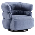 Comfortable Modern Single Sofa With Beige Velvet Upholstery And Plush Rounded Armrests