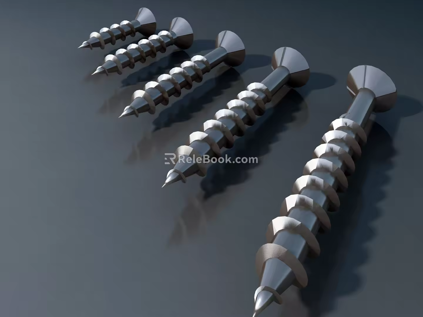 Modern Screw Hardware Phillips Screw 3d model