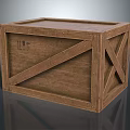Vintage Wooden Crate With Cross Planks Brown Wood And Solid Design