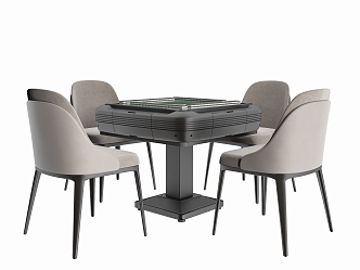 Modern Mahjong Table and Chair Mahjong Table 3d model