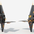 Spaceship Long-Range Bomber Spaceship Warplane Sci-Fi Plane 3d model