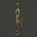 Hooded Green Top With Brown Bodice Skirt And Long Boots Costume
