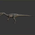 Realistic Velociraptor Dinosaur Model With Open Mouth Detailed Skin And Standing Pose