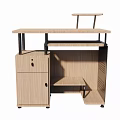 Log wind computer desk multi-functional computer desk study desk 3d model