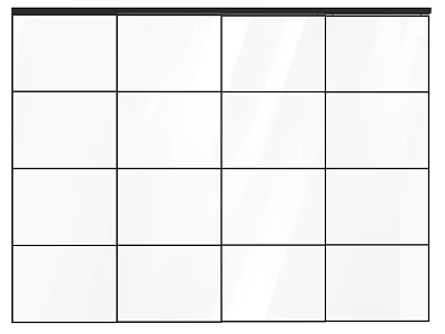 Modern Swing Door With Multiple Clear Glass Panels For Home Interior 3d model