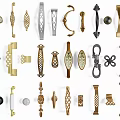 Jane Ou Handle Combination Metal Carved Cabinet Door Handle Drawer Handle Door Handle Metal Hook 3d model