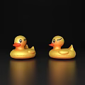 Golden Rubber Duck Bath Toys For Kids With Yellow Color And Adorable Design