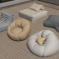 Comfortable Bean Bag Chairs In Multiple Colors And Shapes For Living Room Floor Setting