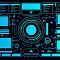 Circuit Line Technology Line Technology Elements 3d model