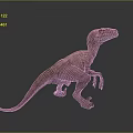 Realistic Brown Dinosaur With Standing Pose Sharp Claws And Long Tail