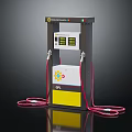 TotalEnergies Fuel Dispenser With Dual Nozzles Red Hoses And Digital
