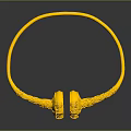Golden Ring Shaped Hardware Tool With Dragon Head Design Ends And Durable Metal Construction