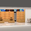 Efficient Retail Store Interior Layout With Shelves And Display Racks In Bird's Eye View Planning