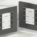 Black Glass Switch Panels with Multiple Control Buttons for Light Curtain and Weather Functions 3d model