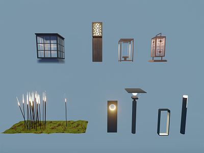 Modern lawn lamp garden lamp spot lamp landscape lamp 3d model