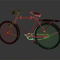 Classic Black Bicycle With Rear Rack And Retro Design In Studio Lighting