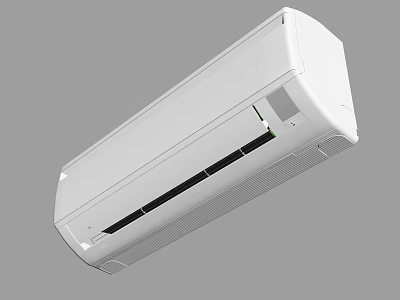 White Wall Mounted Air Conditioner Fan With Modern Sleek Design and Appearance 3d model