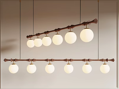 Middle Style Chandelier Restaurant Chandelier 3d model