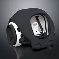 Black Concept Car With Modern Design And White Wheels Transparent Cabin