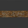 Ochre Stone Wall Panel With Natural Rough Texture For Decorative Scenery Design 3d model