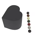 Stylish Modern Heart Shaped Black Dining Table With Multiple Color Options