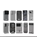 Various Modern Water Dispensers As Daily Use Electrical Appliances With Digital Displays And Sleek Design