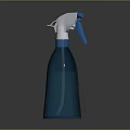 Blue Plastic Spray Bottle With White Nozzle For Daily Cleaning Needs 3d model