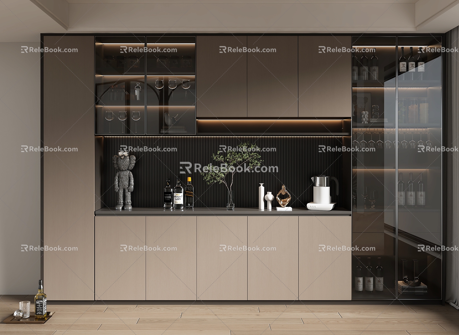 Modern Wine Cabinet 3d model