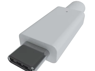 White USB C Adapter with High Speed Data Transfer and Durable Build 3d model