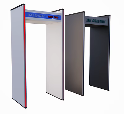 Walk Through Temperature Detection Gate For Public Facility Safety Screening 3d model