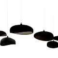 Modern Pendant Lights In White Green Brown With Textured Shades Hanging