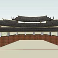 New Chinese Style Covered Bridge Taishun Covered Bridge Covered Bridge Architecture 3d model