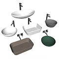 Contemporary Washbasins Collection with Various Shapes Colors Sizes and Stylish Faucets
