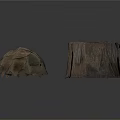 Four Weathered Fabric Coverings With Tattered Edges And Brown Texture