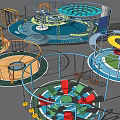 Outdoor Garden Play Structures Colorful Children’s Interactive Play Equipment Design
