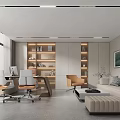 Manager office reception area office area 3d model