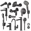 Modern Black Bathroom Kitchen And Shower Faucets With Various Design Styles