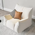 Lazy Sofa Modern Sofa Single Sofa Single Fabric Sofa Cream Style Sofa Log Style Sofa 3d model