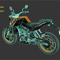 Modern motorcycle two-wheeled motorcycle off-road motorcycle road racing motorcycle motor vehicle 3d model