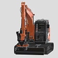 Hitachi Heavy Duty Excavator With Hydraulic Arm Tracked Base And Operator Cabin