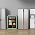 Various Refrigerators And Freezers In Silver Green Gray White With Storage Designs