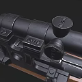 Vintage Bolt Action Rifle With Wooden Stock Metal Barrel And Scope Design