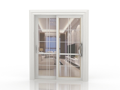 Jianou solid wood door interior door 3d model