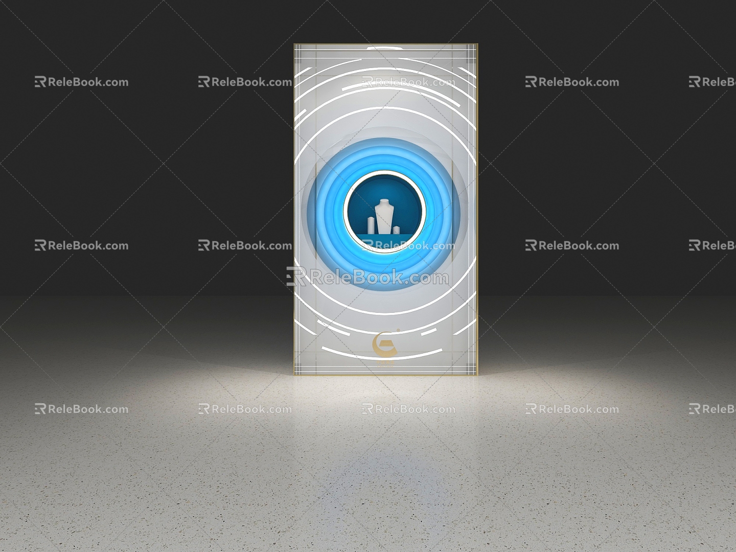 China Gold Window 3d model