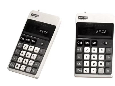 Office Electrical Appliances Sharp Calculators with Functional Buttons Clear Digital Display for Office Use 3d model