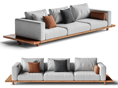 Japanese-style Multiplayer Sofa Modular Sofa 3d model