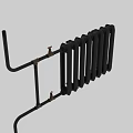 Black Cast Iron Column Radiator With Brass Fittings For Efficient Home Heating