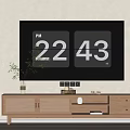 Log wind TV cabinet 3d model