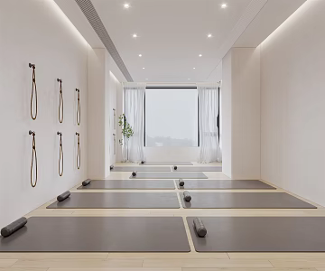 Modern Yoga Room 3d model
