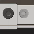 Modern Circular Wall Decorations with Spiral Patterns in Black and Light Tones on White Wall